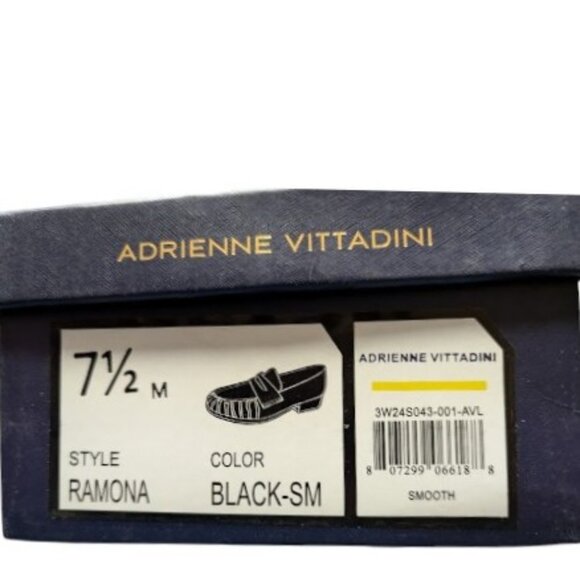 Adrienne Vittadini Ramona Womens Black Penny Loafer Slip-On Shoes Size 7.5 NWBX - Picture 8 of 8